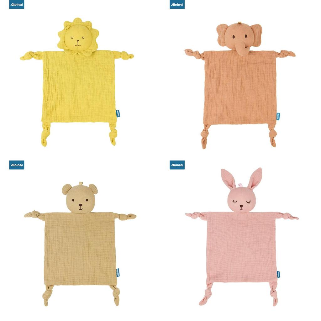 Baby Comforter Blanket With Dual Layer Cotton Gauze Soft Plush Toy For Newborns