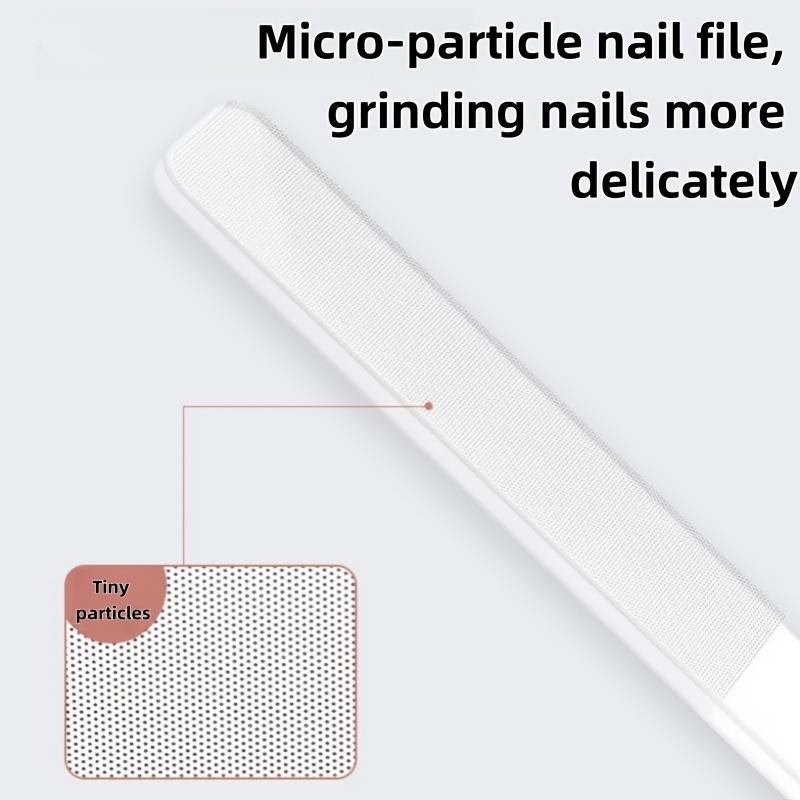 1pc Nano Glass Nail File with Storage Box for Grinding, Polishing and Repairing Nails Transparent Nail Art Tool, Professional Nail Salon Tool