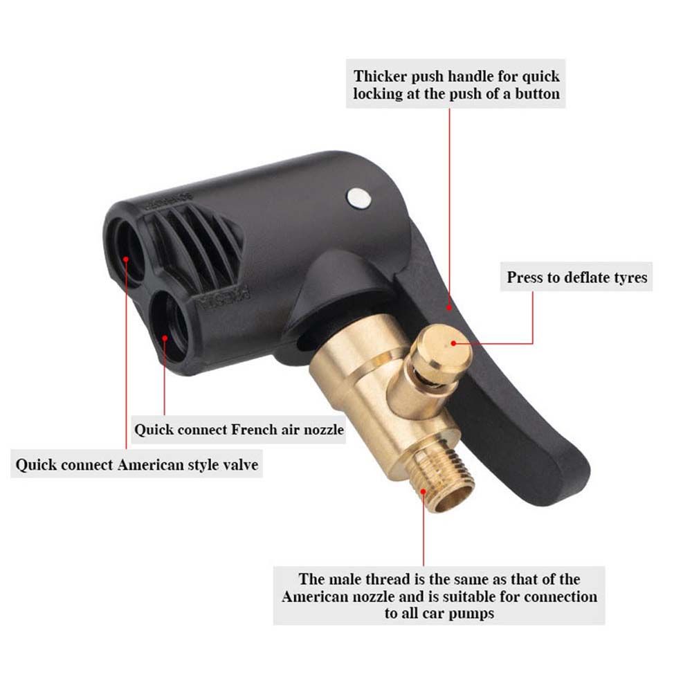 Compressor Car Tire Air Chuck Tyre Valve Adapter Inflatable Pump Valve Connector Tyre Inflator Clip