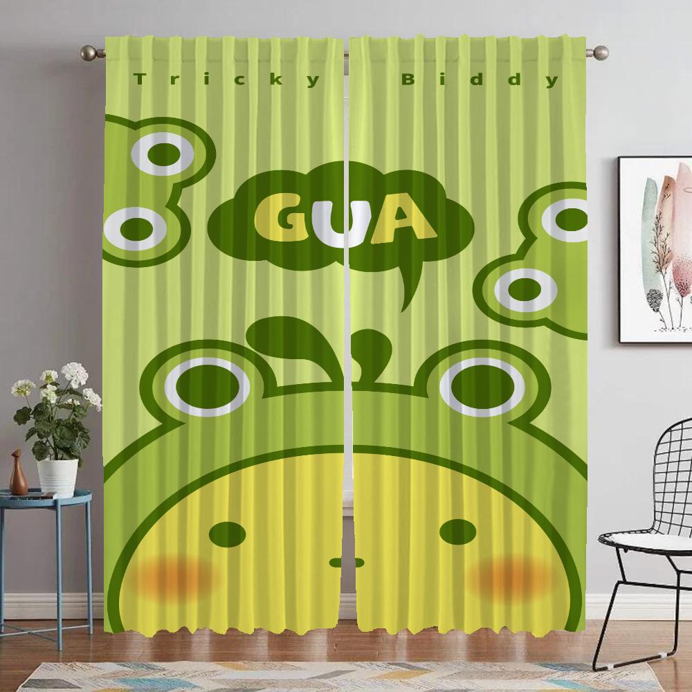 Tricky Biddy Blackout Curtains for Living Room Tulle for Bedroom Home Interior Curtains 2 Pieces Shades Halloween Decoration