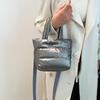 Yogodlns Woman Puffy Lightweight Handbag Large Capacity Quilted Shoulder Bag Adjustable Strap Puffer Tote Handbag Shopping Bag