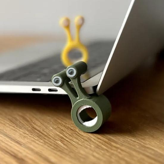 2/4Pcs Snail Shaped Laptop Stand Bright Color Lightweight Portable Desk Organizer Notebook Holder Monitor Stand