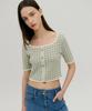 Line Studio One Check Crop Button Knit Jkpome0100