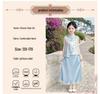 Chinese-Style Girls' Summer Two-Piece Outfit for Medium & Large Children - Retro, Stylish & Comfortable.