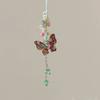 Blue Water Drop Pendant, Butterfly Flower Necklace, Simple and Versatile Necklace.