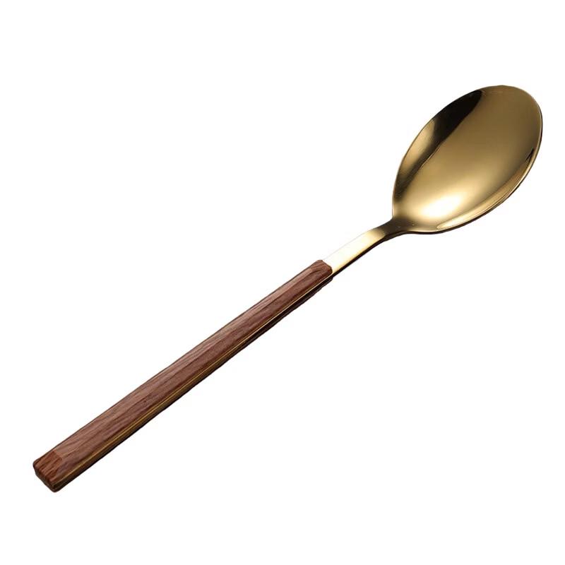 Qianxing 430 Stainless Steel Gold Dining Spoons
