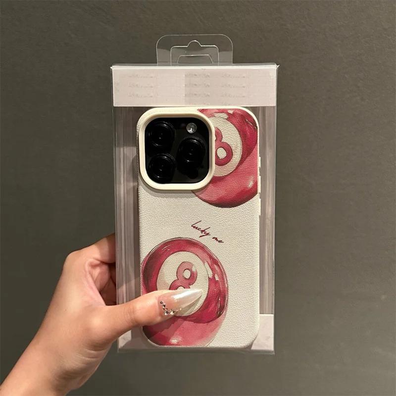 Number Eight Billiard Ball Pattern Lichee leather pattern Phone Case For Samsung A57 A36 A26 A07 A55 A35 A16 A06 A54 A05 4G 5G