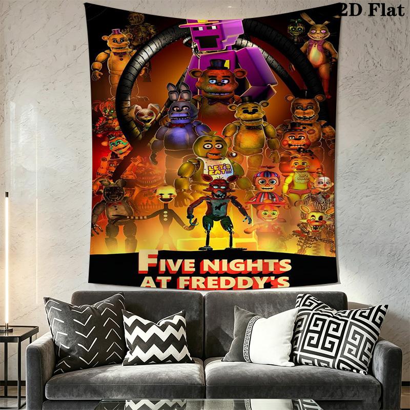 Five Nights Freddy'S Horror Anthology Tapestry Wallmounted Background Cloth Work Of Art Homestay Soft Decoration Tapestry Background Cloth