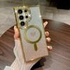 New Samsung S24 Ultra Magnetic Phone Case Gradient Glitter S23plus Rhinestone Love S22 Protection Case