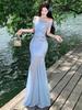 Spicy Floral Mermaid Off-Shoulder Hip-Hugging Summer Dress