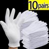 White Soft Cotton Work Gloves for Dry Hands Handling Film SPA Gloves Ceremonial High Stretch Gloves Household Cleaning Tools