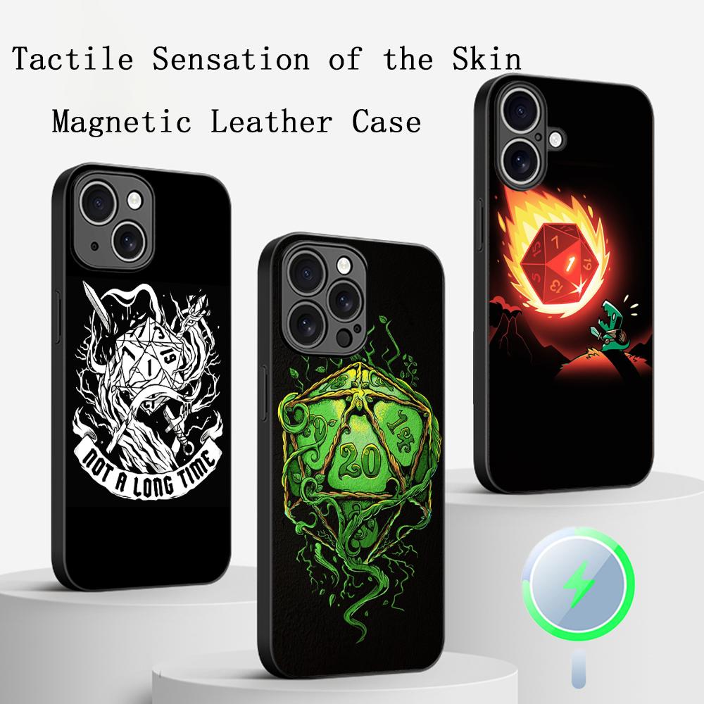 Dungeons Dragons Dnd Classic Game Phone Case For iPhone 17 16 15 14 13 12 Plus Pro Max  High-end Luxury Magsafe Sheepskin