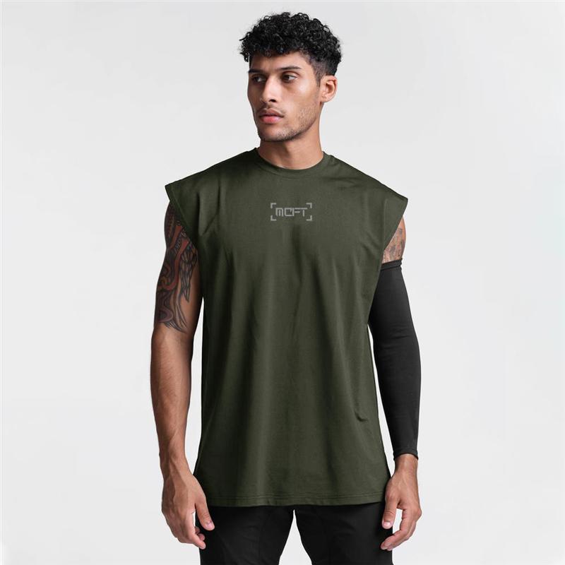 Muscleguys Outdoor-Sportweste, professionelles ärmelloses T-Shirt fürs Fitnessstudio, 5 Farben erhältlich, Tanktops für Fitness und Bodybuilding für Herren, Grafik-T-Shirt