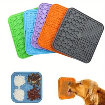 Silicone Dog Licking Mat, Slow Feeder Pad for Stress Relief & Training, Anti-Gulping Suction Cup Design, Non-Slip Food Bowl for Dogs