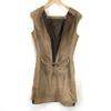 ESCADA SPORT Genuine Lamb Leather Sleeveless Dress 36 S Mini Knee Length Brown Dress(USED)