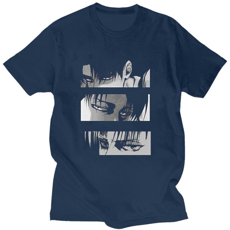 Japanese Anime Attack On Titan Men's T-shirt, Fashionable Short-sleeved Pure Cotton Personalized T-shirt for Men