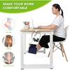 iMissiu Foot Hammock Under Desk Footrest, Adjustable Office Foot Rest Under Desk Hammock, Portable Desk Feet Hammock with Headphones Holder (Black)