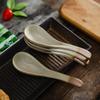 Japanese Handmade Clay Small Spoon Ceramics Creative Eating Spoon Soup Vintage Stoneware Tableware Household Kitchen Supplies