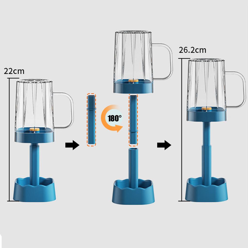 Covered Rinse Cup Multifunctional Toothbrush Holder with Cup Cover Handle for Home Travel