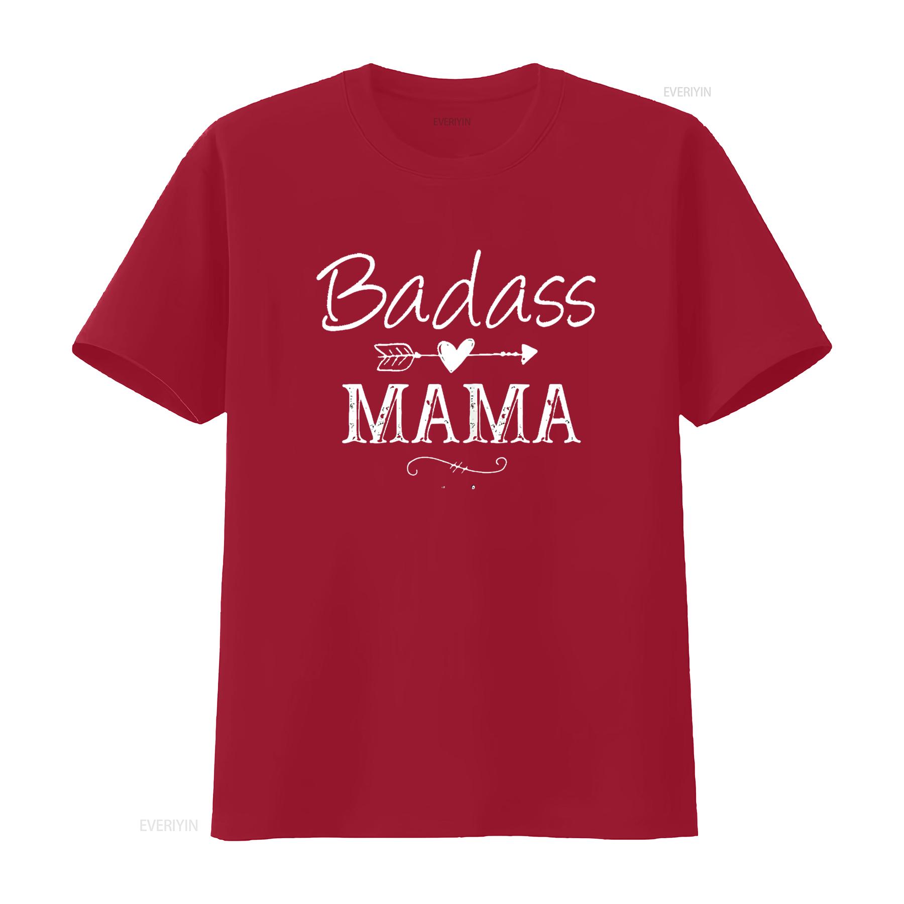Womens Badass Mama Christmas Strong As A Mother Funny Mom T Shirt Black 2XL vintage Washed Soft Stretched Versatile Comfortable S