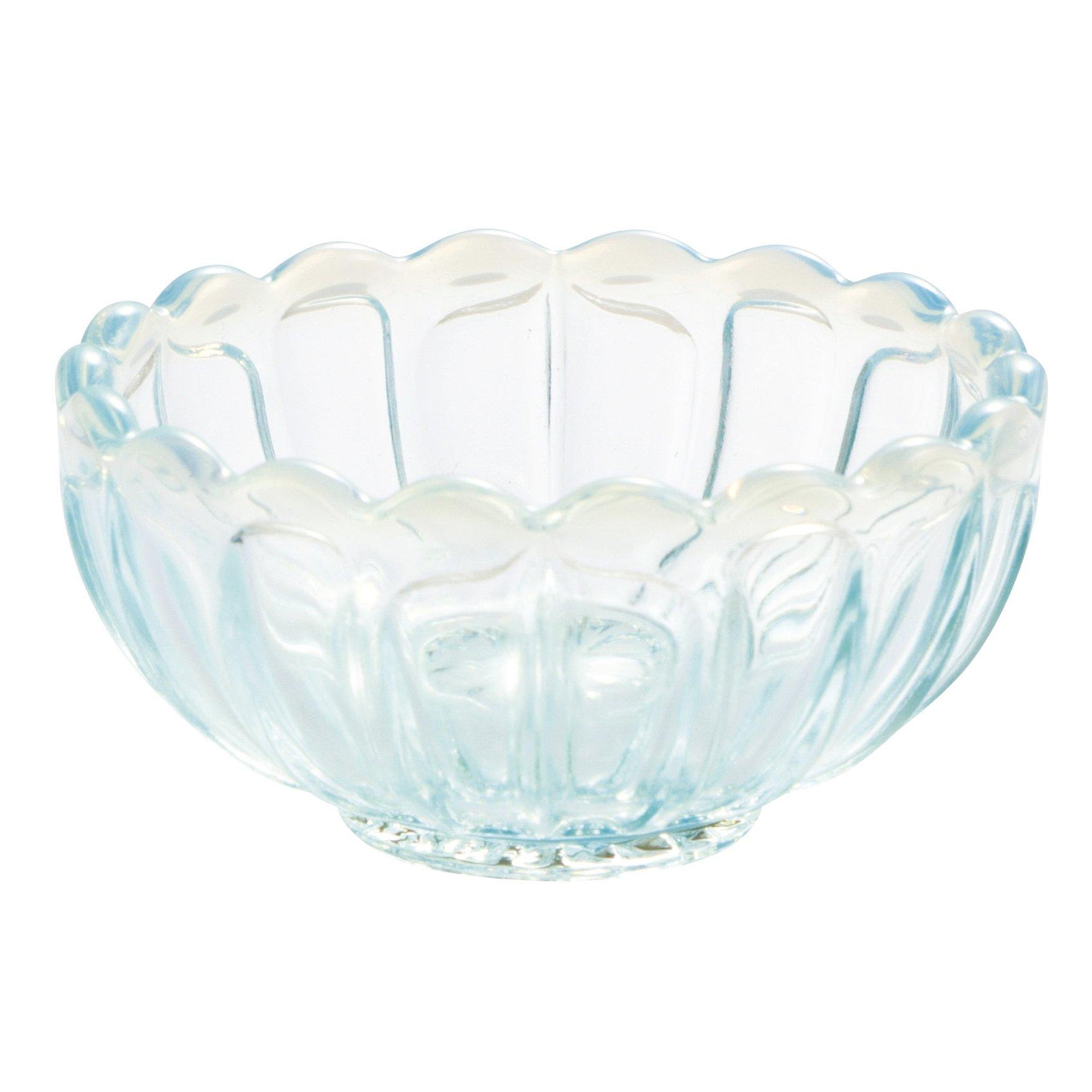 

Hirota Glass Small Bowl Blue Diameter 7 x Height Snow Flower Peep 2245 3.4cm