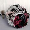 1pc Yin and Yang White Dragon and Black Dragon Automatic Folding Umbrella - 3 Folding Design, Vivid Cartoon Pattern, Suitable for Outdoor Activit