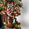 Knew Built Mini Sakura Tree House Building Blocks City Street View Cherry Blossom Model Build Brick Assemble Toys Children Gift