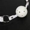 45mm White PU Leather Breathable Ball Gag Mouth Restraint BDSM Erotic Sexy Cosplay Flirting Sex Toys For Couples Adult