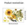 Creative Hand-Painted Sunflower Bird Butterfly Wall Sticker for Entrance Living Room Home Decoration Self-Adhesive Removable