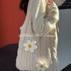 Hollow Hand-woven Bag Women's Leisure Large-capacity Straw Bag Seaside Vacation Shoulder Beach Bag Knitted Tote Bag