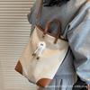 Tote bag women's 2025 new large-capacity commuter bag casual canvas versatile shoulder bag college student class bag