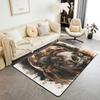 Erosebridal Lacrosse Area Rug 4'11" X 3'3", Lacrosse Sports Games Non Shedding Living Room Rugs For Kids Boys Girls, Black White Lacrosse De