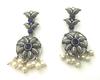 Traditional German Silver Pearl Leaf Designer Oxidised Jewellery Set for Women & Girls