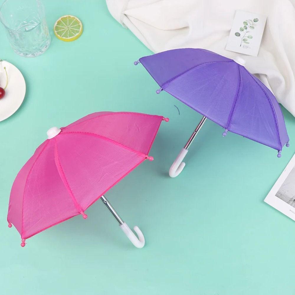 Portable Adjustable Decorative Umbrella Thickened Cute Mini Umbrella Funny Rain Gear Dollhouse