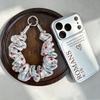2-in-1 Scrunchie Phone Wrist Strap Stretchable Keychain Bag Charm Fabric Phone Lanyard  Women