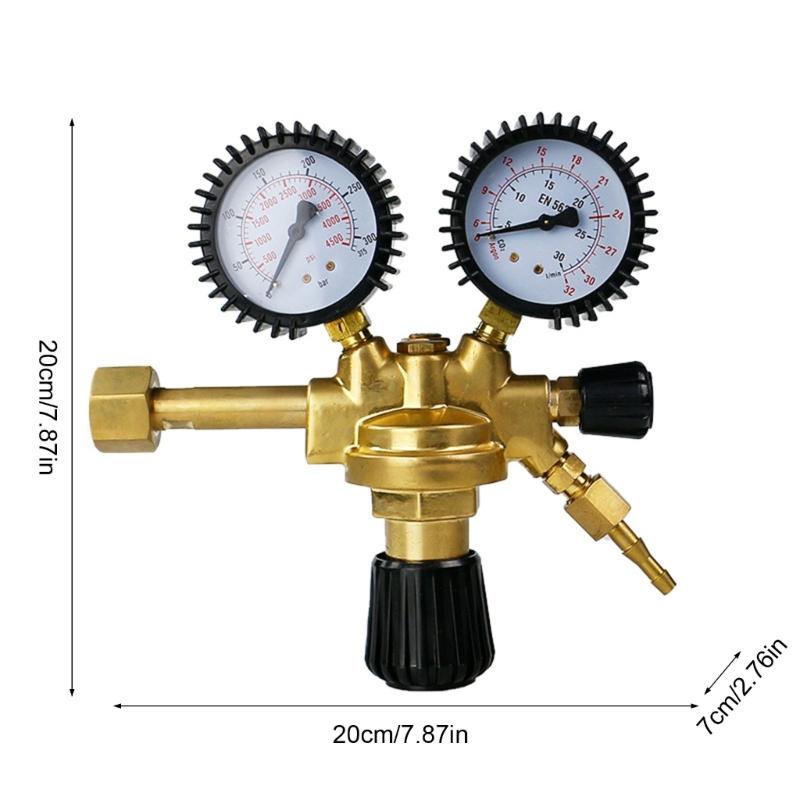 W21.8 Thread Pressure Reducing Regulator for Gas Cylinders Pressure Regulator Argon Gas Carbon Dioxide Meter