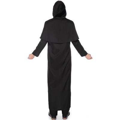 Halloween Paly Wizard Robe Grim Reaper Ghost Cape Priest Men's Robes Stage Performance Costume