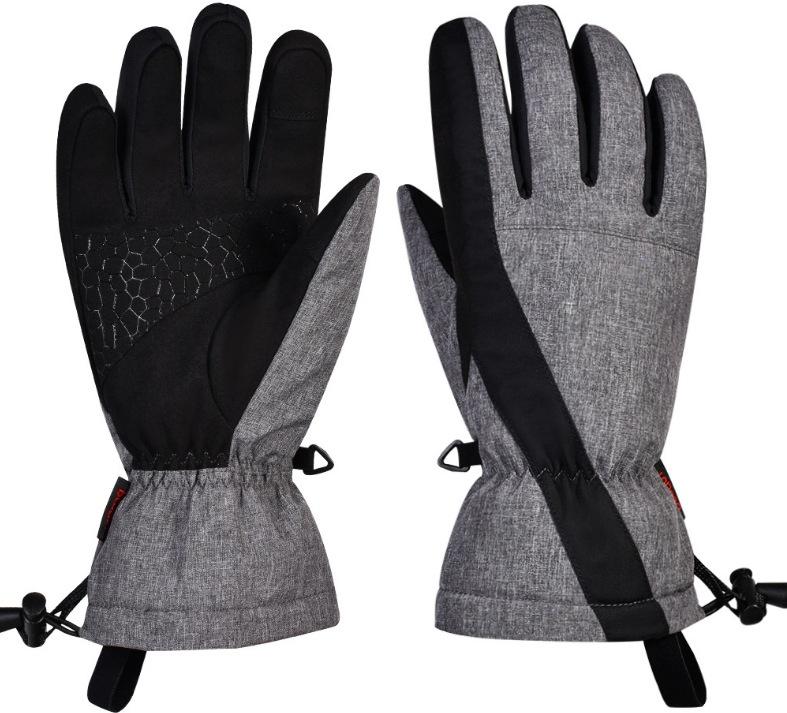 Winter Skiing Gloves with Fingers, Waterproof, Warm, Thick Touch Screen, Windproof Outdoor Sports Gloves for Men and Women
