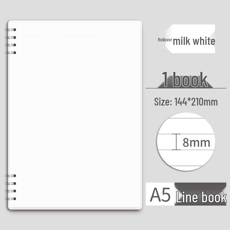 Frisches Morandi 8-Loch A5 Notizbuch mit Linien – Verdickter Büro- & Studienblock