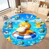 Various Styles and Sizes Pokemon Psyduck Cartoon Round Carpet Bedroom Living Room Sofa Study Desk Seat Mat Kids Room Decor Rug