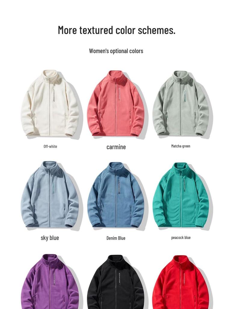 Unisex vetruodolná flísová pulóvrová bunda: Hrubé, Teplé a Izolované pre Jesenné a Zimné Športy