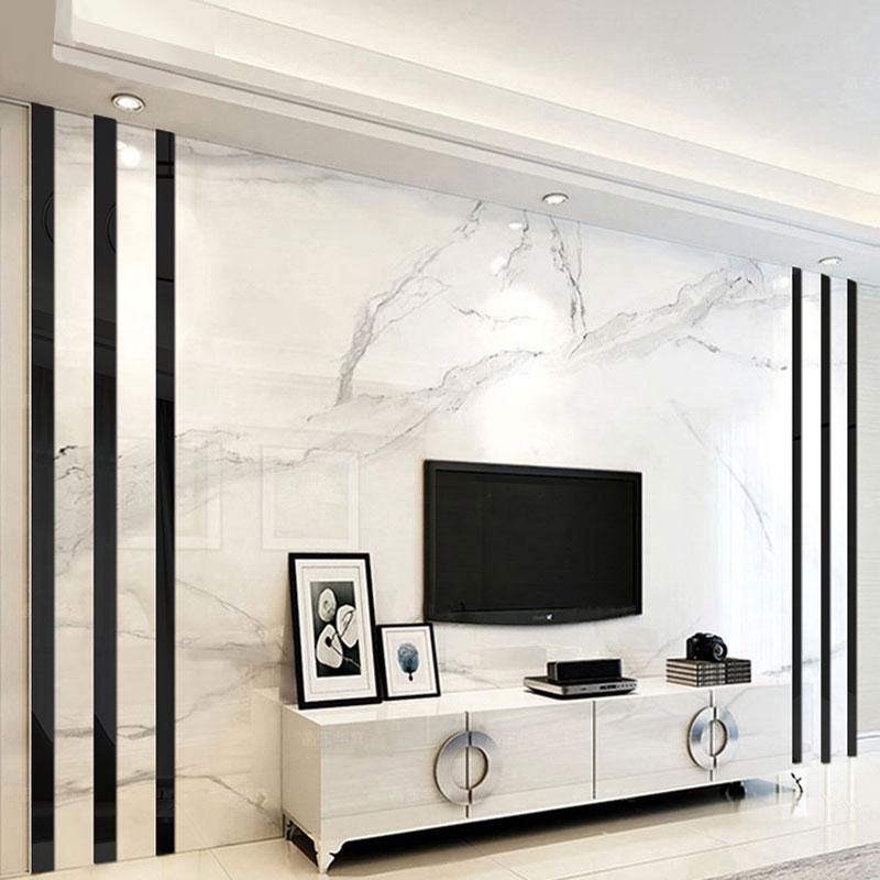 10/20pcs DIY Mirror Sticker Ceiling Waist Line Acrylic TV Background Wall Stickers for Room Art Home Decor adesivo de parede