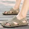 Men Handmade Sandals Round Toe Casual Lightweight Outdoor Comfortable Trendy All-match Shoes Breathable Flat Sandals Summer Main