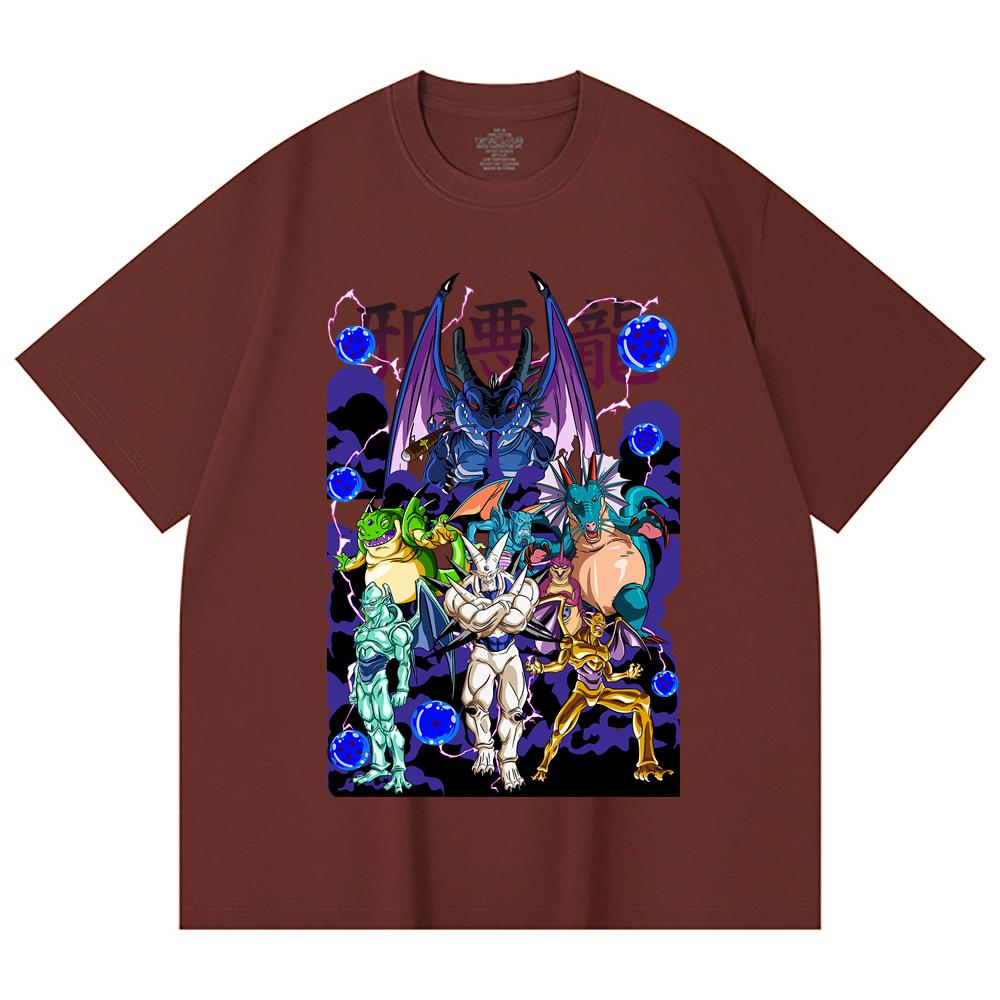 230 Gsm 100% Cotton Dragon Ball V38 Dragons Print Unisex Heavy Cotton T Shirt