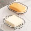 Stainless Steel Soap Dish Holder Non Slip Rustproof Drainage Soap Rack For Bathroom Kitchen Sink Soap Filter Rack Accessories