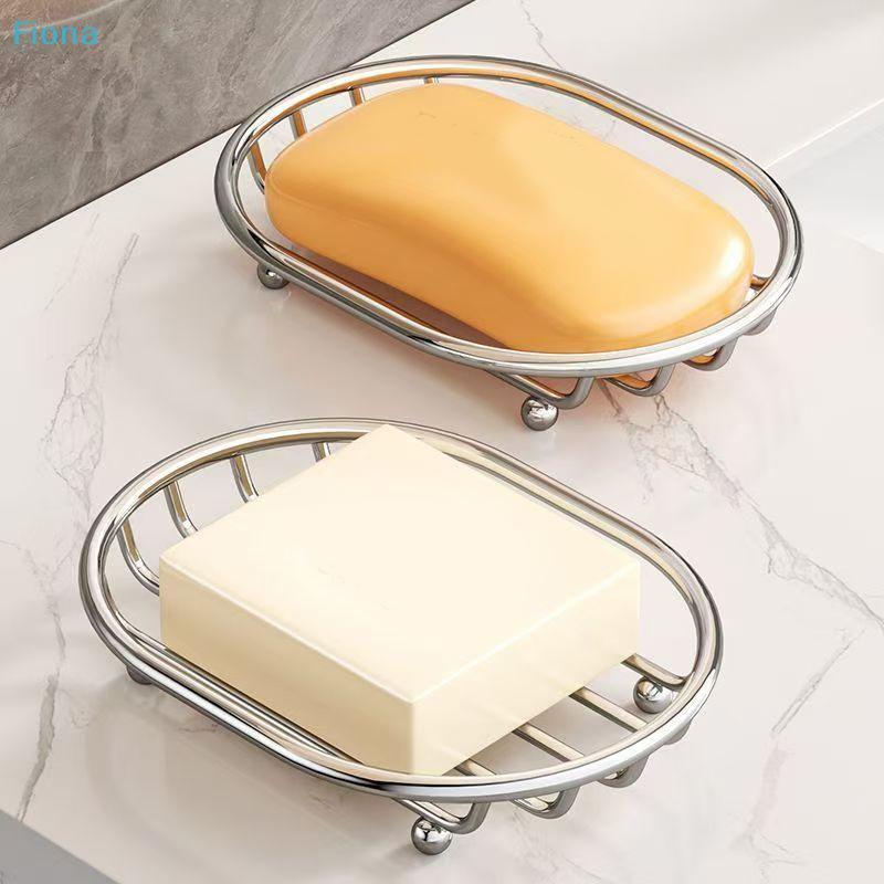 Stainless Steel Soap Dish Holder Non Slip Rustproof Drainage Soap Rack For Bathroom Kitchen Sink Soap Filter Rack Accessories