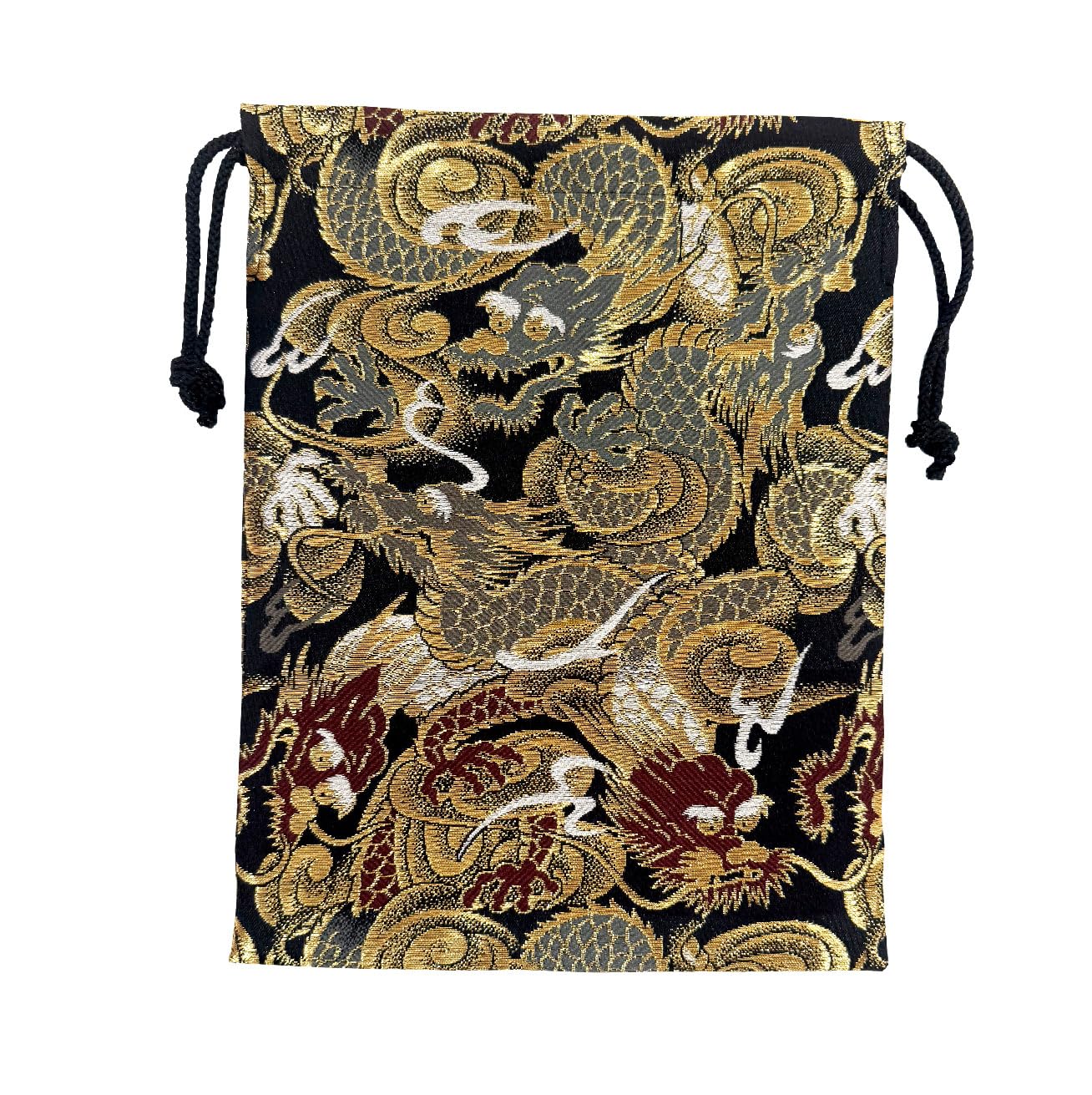 Black Dragon Goshuincho Bag x 26 Perfect for storing your goshuincho or other small Made in Japan with gold brocade and 19 cm - temple stamps 3398₽
