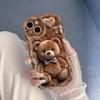 Cartoon Brown Bear Full Coverage Design Anti Drop Phone Case For iPhone 17 Pro Max Air 16E 16 Plus 15 14 13 12 11 XS XR X Cover
