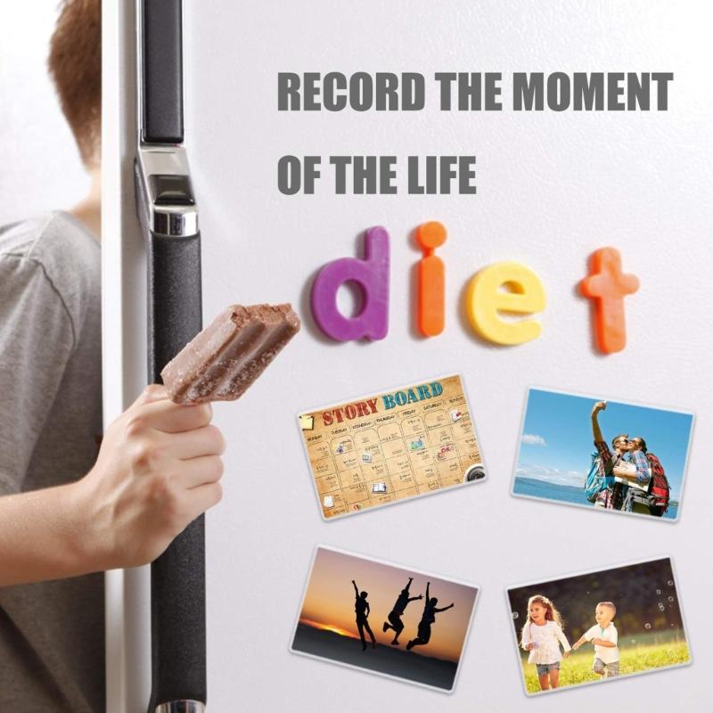 Personalized Magnetic Sticker Ever-changing Photo Frame Blank Inserts DIY Decoration Compatible for Fridge Display 10pcs