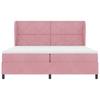 Box Spring Bed with Headboard Pink 200 x 200 cm Velvet